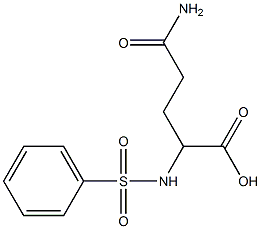 2-benzenesulfonamido-4-carbamoylbutanoic acid Struktur