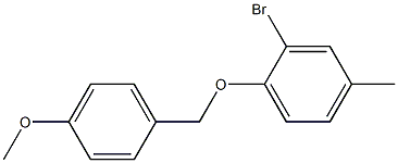 2-bromo-1-[(4-methoxyphenyl)methoxy]-4-methylbenzene Struktur