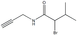 2-bromo-3-methyl-N-prop-2-ynylbutanamide Struktur