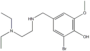 2-bromo-4-({[2-(diethylamino)ethyl]amino}methyl)-6-methoxyphenol Struktur