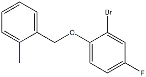 2-bromo-4-fluoro-1-[(2-methylphenyl)methoxy]benzene Struktur