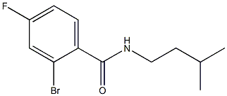 2-bromo-4-fluoro-N-(3-methylbutyl)benzamide Struktur