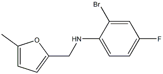 2-bromo-4-fluoro-N-[(5-methylfuran-2-yl)methyl]aniline Struktur