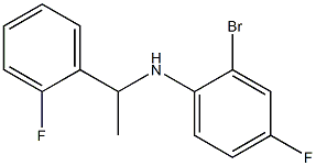 2-bromo-4-fluoro-N-[1-(2-fluorophenyl)ethyl]aniline Struktur