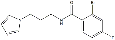 2-bromo-4-fluoro-N-[3-(1H-imidazol-1-yl)propyl]benzamide Struktur