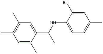 2-bromo-4-methyl-N-[1-(2,4,5-trimethylphenyl)ethyl]aniline Struktur