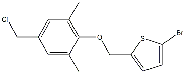 2-bromo-5-[4-(chloromethyl)-2,6-dimethylphenoxymethyl]thiophene Struktur