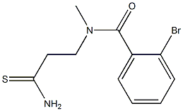 2-bromo-N-(2-carbamothioylethyl)-N-methylbenzamide Struktur