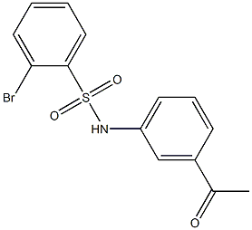 2-bromo-N-(3-acetylphenyl)benzene-1-sulfonamide Struktur