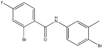 2-bromo-N-(4-bromo-3-methylphenyl)-4-fluorobenzamide Struktur