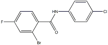 2-bromo-N-(4-chlorophenyl)-4-fluorobenzamide Struktur