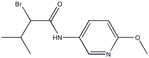 2-bromo-N-(6-methoxypyridin-3-yl)-3-methylbutanamide Struktur