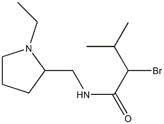 2-bromo-N-[(1-ethylpyrrolidin-2-yl)methyl]-3-methylbutanamide Struktur