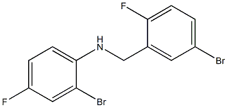 2-bromo-N-[(5-bromo-2-fluorophenyl)methyl]-4-fluoroaniline Struktur