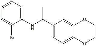 2-bromo-N-[1-(2,3-dihydro-1,4-benzodioxin-6-yl)ethyl]aniline Struktur