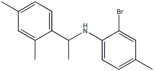 2-bromo-N-[1-(2,4-dimethylphenyl)ethyl]-4-methylaniline Struktur