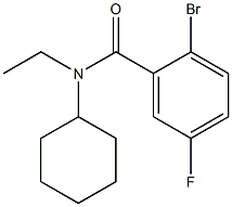 2-bromo-N-cyclohexyl-N-ethyl-5-fluorobenzamide Struktur