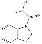 2-chloro-1-(2-methyl-2,3-dihydro-1H-indol-1-yl)propan-1-one Struktur