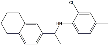 2-chloro-4-methyl-N-[1-(5,6,7,8-tetrahydronaphthalen-2-yl)ethyl]aniline Struktur