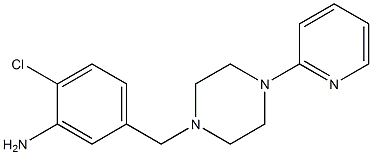 2-chloro-5-{[4-(pyridin-2-yl)piperazin-1-yl]methyl}aniline Struktur