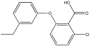 2-chloro-6-(3-ethylphenoxy)benzoic acid Struktur