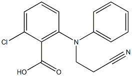 2-chloro-6-[(2-cyanoethyl)(phenyl)amino]benzoic acid Struktur