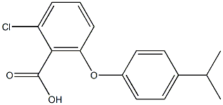 2-chloro-6-[4-(propan-2-yl)phenoxy]benzoic acid Struktur