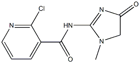 2-chloro-N-(1-methyl-4-oxo-4,5-dihydro-1H-imidazol-2-yl)pyridine-3-carboxamide Struktur