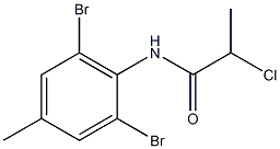 2-chloro-N-(2,6-dibromo-4-methylphenyl)propanamide Struktur