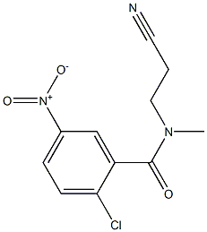 2-chloro-N-(2-cyanoethyl)-N-methyl-5-nitrobenzamide Struktur