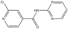 2-chloro-N-(pyrimidin-2-yl)pyridine-4-carboxamide Struktur