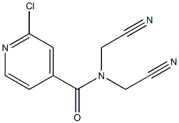 2-chloro-N,N-bis(cyanomethyl)pyridine-4-carboxamide Struktur