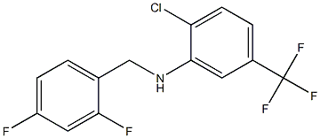 2-chloro-N-[(2,4-difluorophenyl)methyl]-5-(trifluoromethyl)aniline Struktur