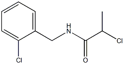 2-chloro-N-[(2-chlorophenyl)methyl]propanamide Struktur