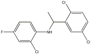 2-chloro-N-[1-(2,5-dichlorophenyl)ethyl]-4-fluoroaniline Struktur