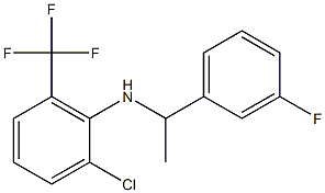 2-chloro-N-[1-(3-fluorophenyl)ethyl]-6-(trifluoromethyl)aniline Struktur