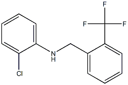 2-chloro-N-{[2-(trifluoromethyl)phenyl]methyl}aniline Struktur