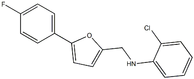 2-chloro-N-{[5-(4-fluorophenyl)furan-2-yl]methyl}aniline Struktur