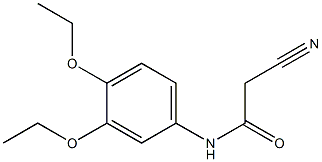 2-cyano-N-(3,4-diethoxyphenyl)acetamide Struktur