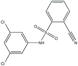 2-cyano-N-(3,5-dichlorophenyl)benzene-1-sulfonamide Struktur