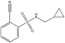 2-cyano-N-(cyclopropylmethyl)benzenesulfonamide Struktur