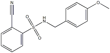 2-cyano-N-[(4-methoxyphenyl)methyl]benzene-1-sulfonamide Struktur