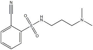 2-cyano-N-[3-(dimethylamino)propyl]benzenesulfonamide Struktur