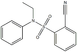 2-cyano-N-ethyl-N-phenylbenzenesulfonamide Struktur