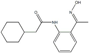 2-cyclohexyl-N-{2-[1-(hydroxyimino)ethyl]phenyl}acetamide Struktur