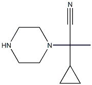 2-cyclopropyl-2-(piperazin-1-yl)propanenitrile Struktur