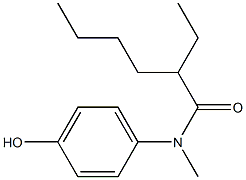 2-ethyl-N-(4-hydroxyphenyl)-N-methylhexanamide Struktur