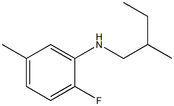 2-fluoro-5-methyl-N-(2-methylbutyl)aniline Struktur