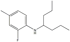 2-fluoro-N-(heptan-4-yl)-4-methylaniline Struktur