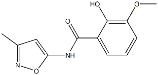 2-hydroxy-3-methoxy-N-(3-methyl-1,2-oxazol-5-yl)benzamide Struktur